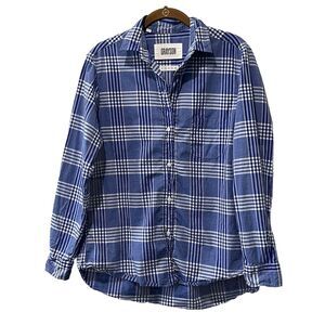Grayson Shirt Women’s 2 Small Hero Button Up Blue Striped Plaid Nautical Coastal